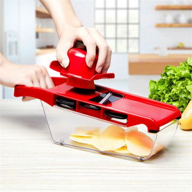 Household multi-functional 6-in-1 vegetable cutter, kitchen vegetable cutter, vegetable cutter, shredder, slicer, grater Specification image