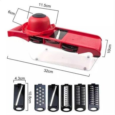 Household multi-functional 6-in-1 vegetable cutter, kitchen vegetable cutter, vegetable cutter, shredder, slicer, grater details Picture
