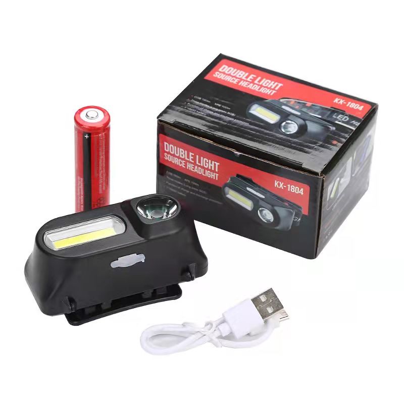 New fishing light wholesale, multi-functional USB charging head lamp, head-mounted outdoor emergency portable long-range lighting lamp Item Picture