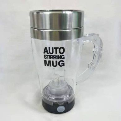 Electric automatic mixing cup, creative and personalized transparent water cup, automatic coffee cup, battery-powered milk tea mixing cup