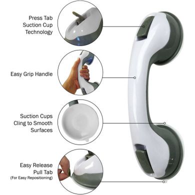 Helping handle Anti-slip bathtub bathroom handrail Strong suction cup Glass door handle Bathroom handrail details Picture