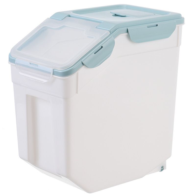 Korean-style kitchen household rice bucket, moisture-proof and insect-proof plastic rice bucket, grain storage bucket Item Picture