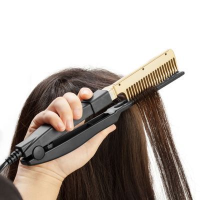 Electric curling hair comb, personal curling iron, dry and wet dual-purpose copper comb, multi-purpose electric hair straightening comb Application Scenario