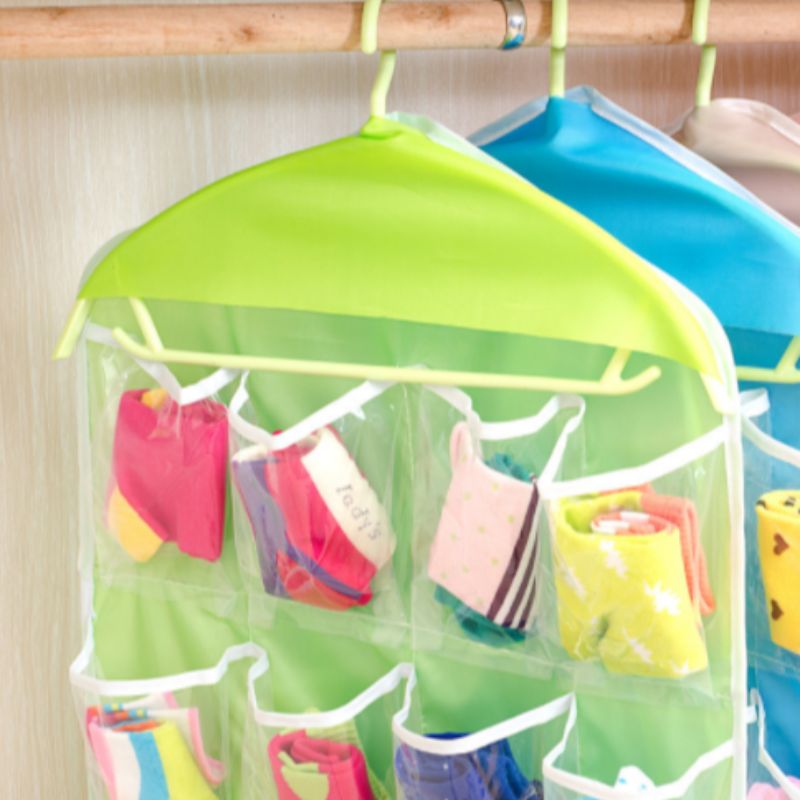 16-compartment clothing, socks and underwear storage hanging bag Specification image