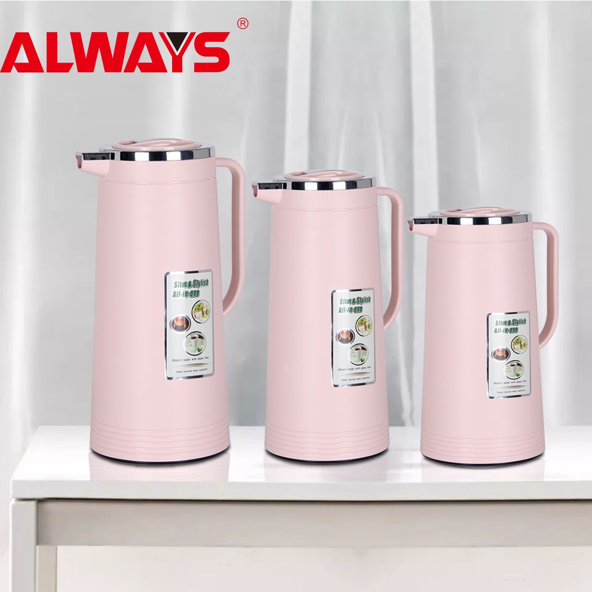 New Type Of Thermos Flask With Glass Inner Liner, Insulated Coffee Pot