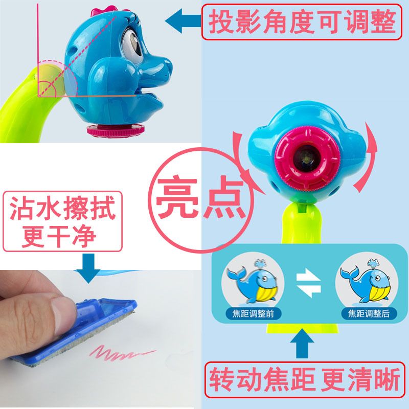 Projection drawing table children's intelligent projection drawing board Drawing machine projector learning puzzle early education multi-functional drawing board Specification drawing