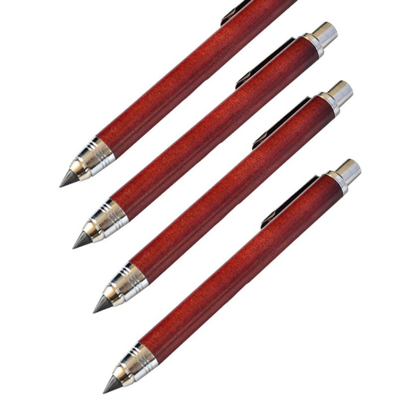 Professional 5.6mm lead frame, wooden body, automatic mechanical graphite pencil with pencil sharpener Item Picture