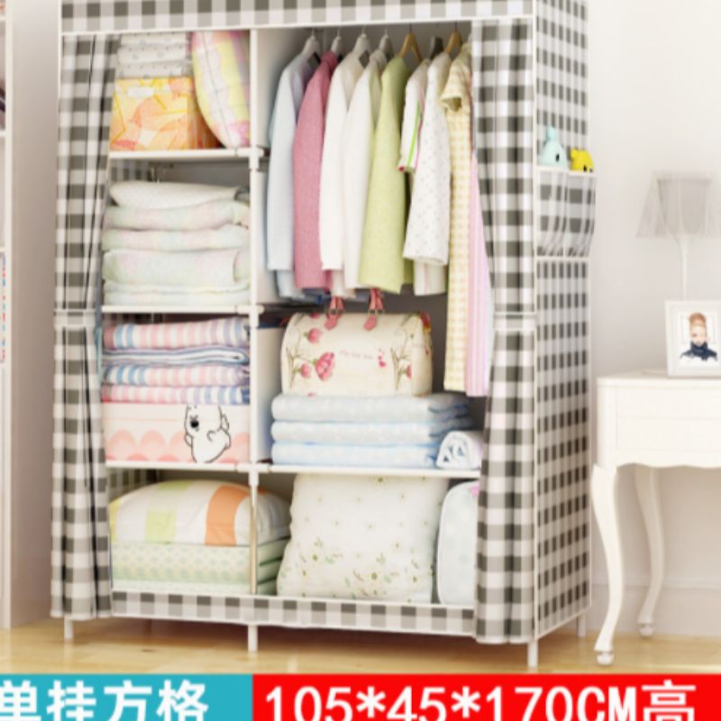 Simple wardrobe with steel frame and non-woven fabric wardrobe Application Scenario