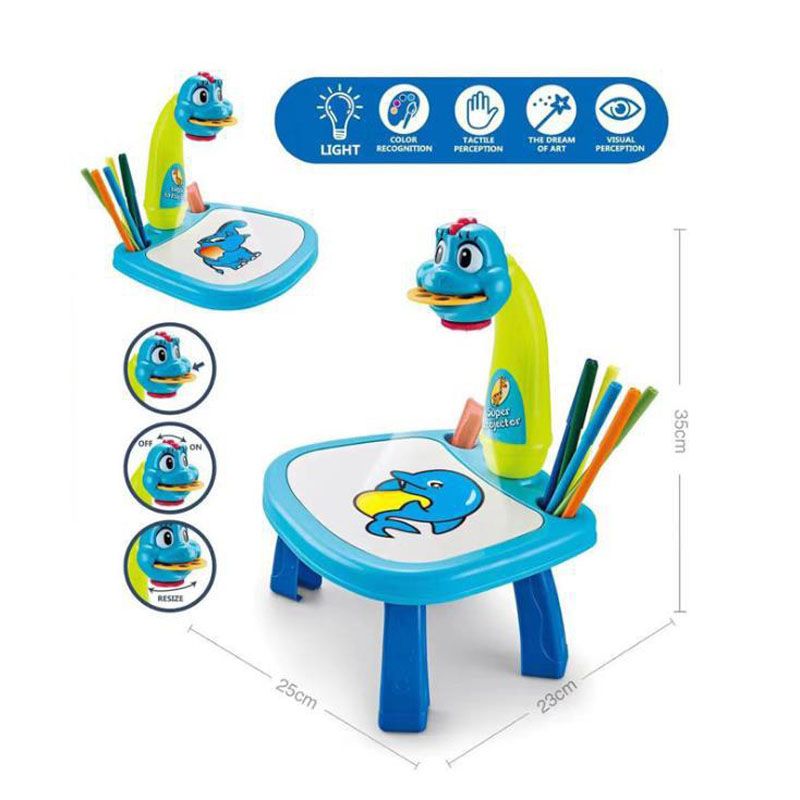 Projection drawing table children's intelligent projection drawing board Drawing machine projector learning puzzle early education multi-functional drawing board Item Picture
