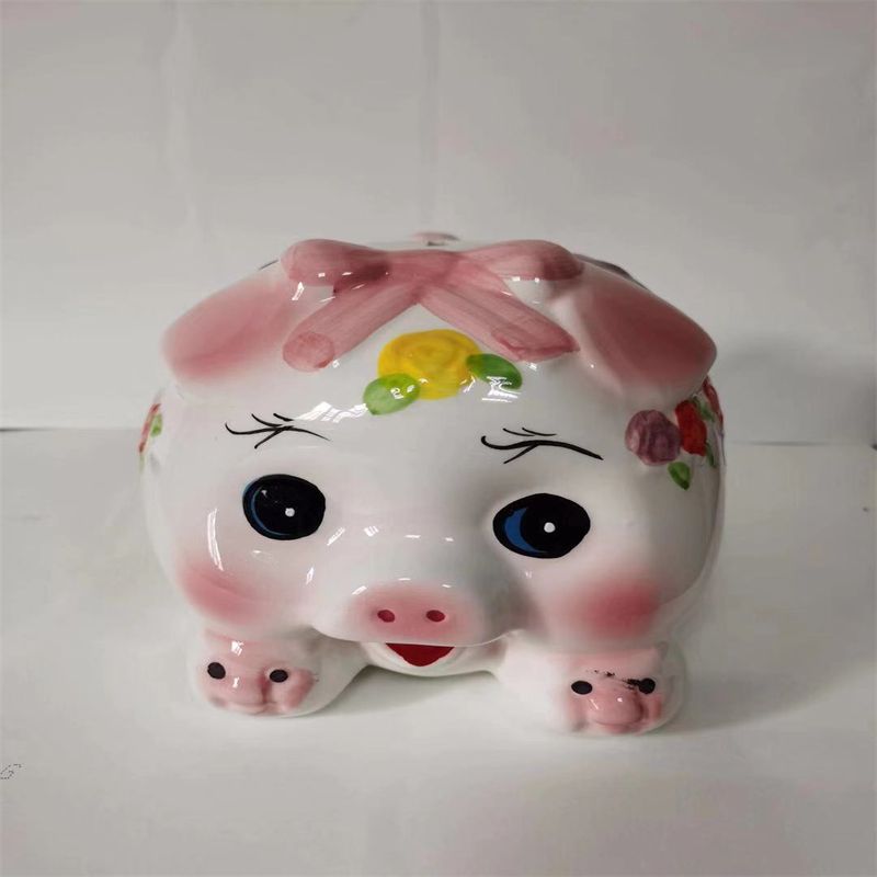 Nantai white pig piggy bank can be saved