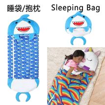 现货新款睡袋儿童款折叠抱枕卡通动物儿童睡袋防踢儿童睡袋亚马逊