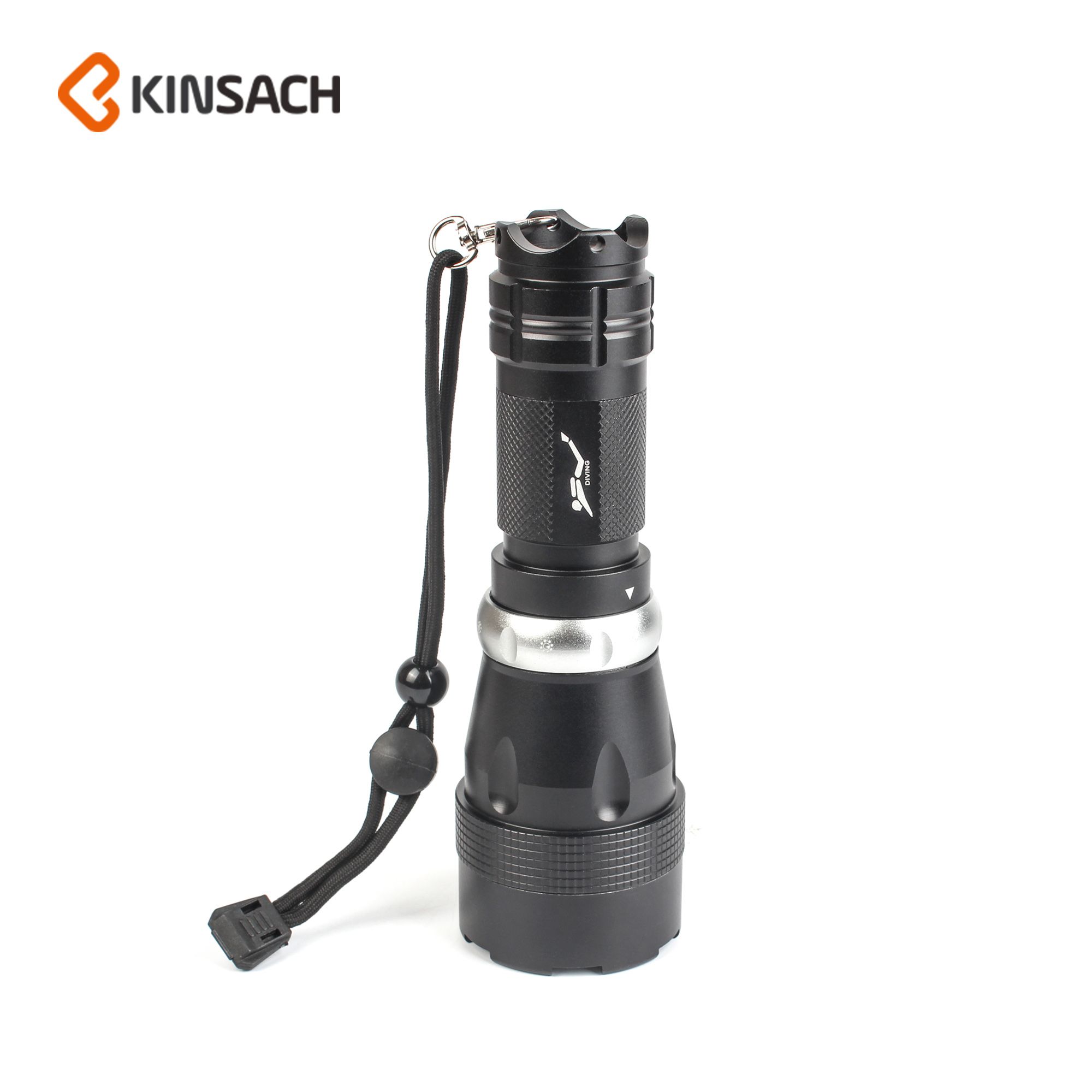 High-light long-range outdoor flashlight 1*18650/26650/3AAA diving waterproof flashlight