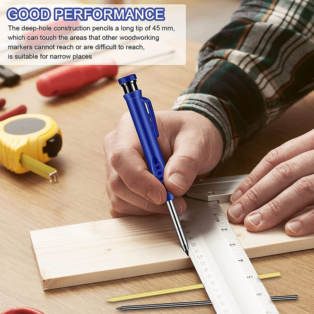 Art supplies, long nose, deep hole, solid mechanical, woodworking, pencil, woodworking, marking, woodworking, architect, 3mm Item Picture