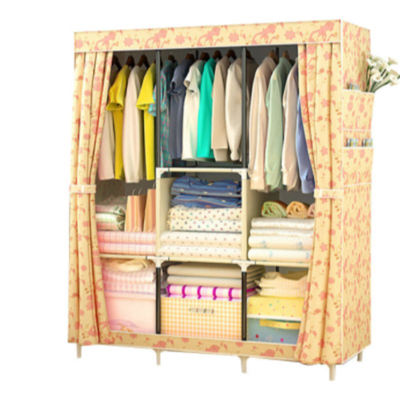 Simple wardrobe, reinforced dust-proof fabric wardrobe, folding wardrobe Specification image