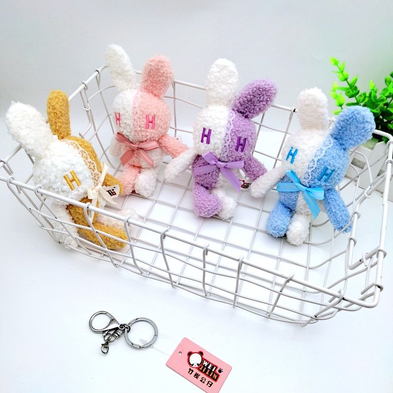 New cute rabbit plush toy pendant cartoon creative bag Kaka rabbit doll claw machine doll