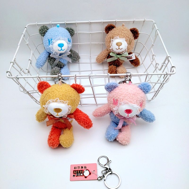 New cute Kaka bear plush toy cute bear doll student couple bag pendant gift