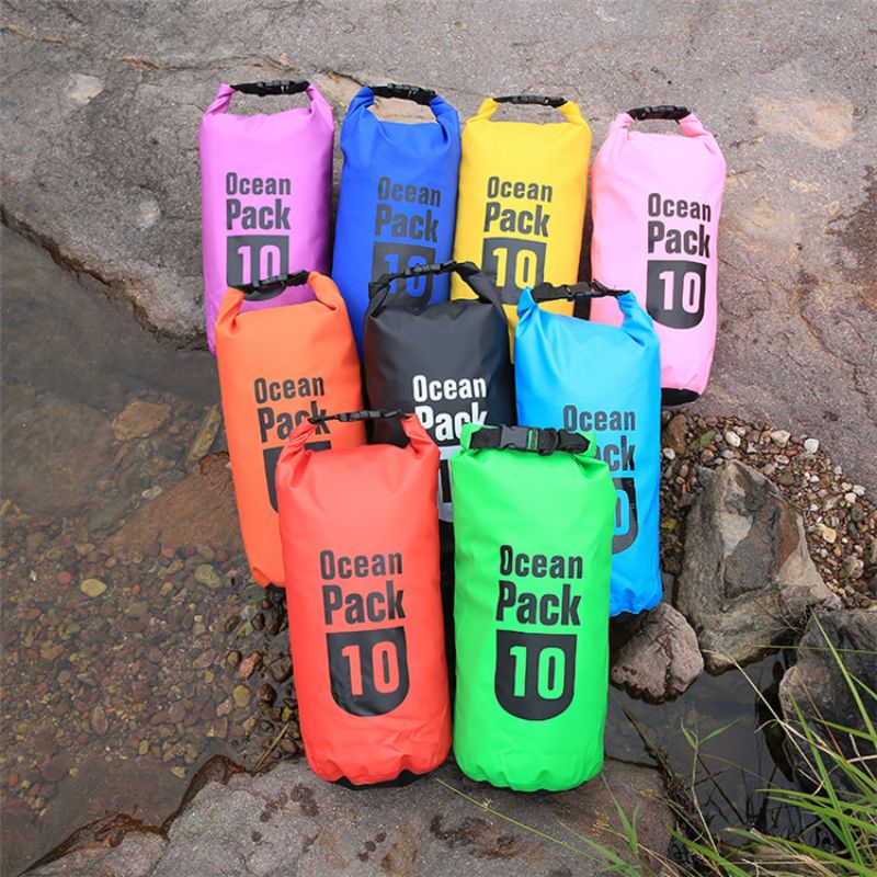 Customized outdoor travel, beach rafting, canyoning waterproof bags, storage bags, seaside double-shoulder bucket bags, swimming and diving backpacks Item Picture