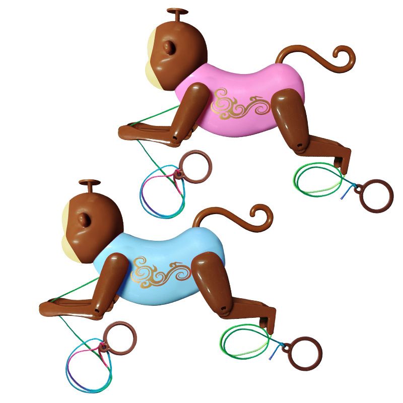 Wholesale of Douyin's same style drawstring monkey toy cartoon drawstring climbing toy monkey children's interactive game toys Item Picture