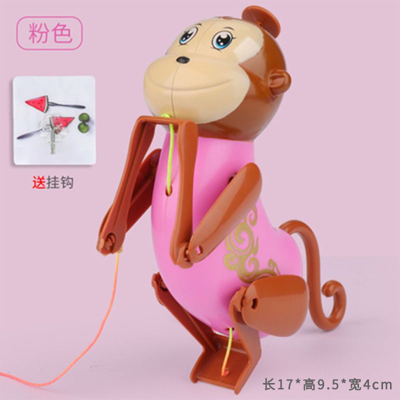 Wholesale of Douyin's same style drawstring monkey toy cartoon drawstring climbing toy monkey children's interactive game toys details Picture