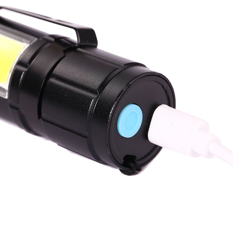 Household cob flashlight, outdoor camping powerful flashlight, aluminum alloy zoom flashlight, long-range gift flashlight Application Scenario