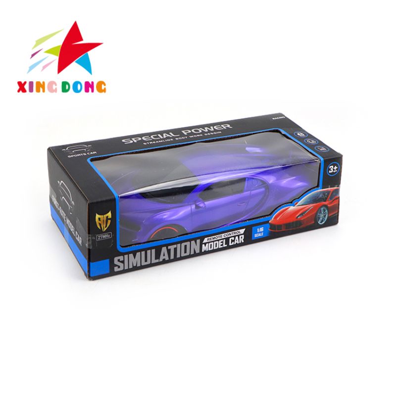 Children's remote control car, two-way remote control car, transparent yellow/blue mixed toy remote control racing car Item Picture