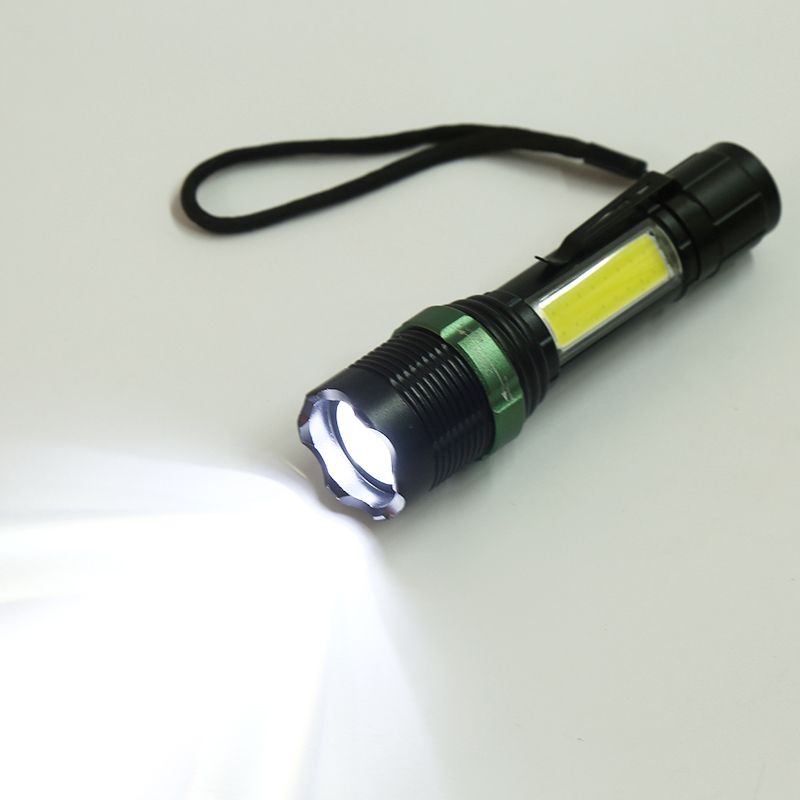 Household cob flashlight, outdoor camping powerful flashlight, aluminum alloy zoom flashlight, long-range gift flashlight pic 4