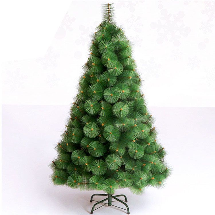 【外贸热销】2.1M 仿真绿色单色松针圣诞树圣诞节装饰酒店商场布置装饰详情图1