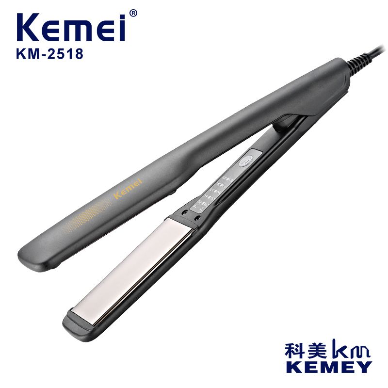 跨境厂家直供直发器 科美KM-2518直发器 直发棒四档控温美发器