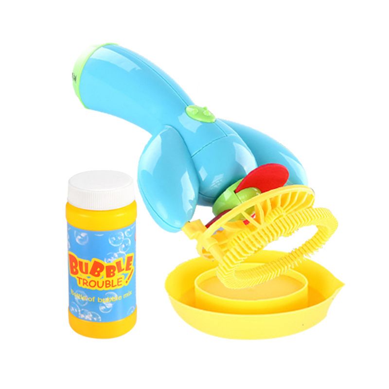 Creative bubble-in-bubble electric fan bubble machine, children's toy bubble gun, novel and unique Specification image