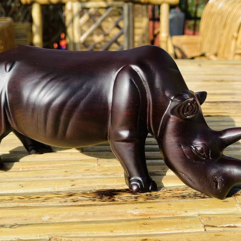 Ebony Rhino Carving详情图1