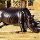 Ebony Rhino Carving