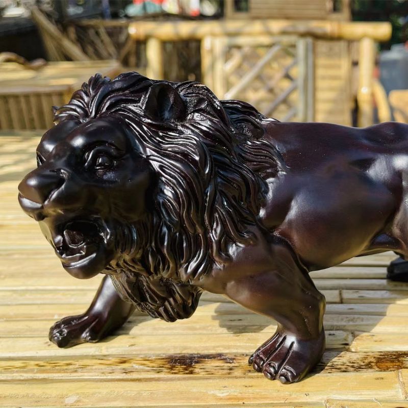 Ebony Lion Carving