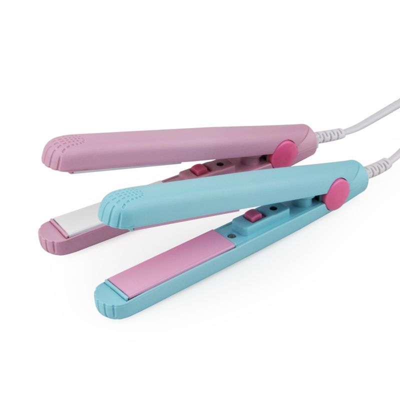 Wholesale Professional Private Label 2 in 1 Portable Flat Iron Ceramic Travel Hair Curler Mini Small Hair Straightener
