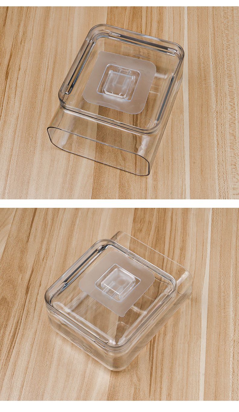 家用壁挂式透明收纳架免打孔收纳盒化妆品牙刷墙壁浴室厨房置物架详情8