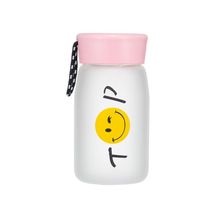 New Korean smile expression glass frosted cup Simple gradient color portable frosted expression glass YZ