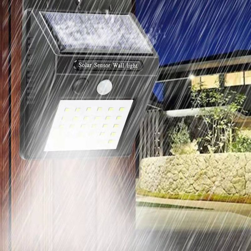 Solar lamps, outdoor garden and courtyard lamps, household human body sensor lamps, new rural street lamps, waterproof wall lamps, 30 leds Application Scenario