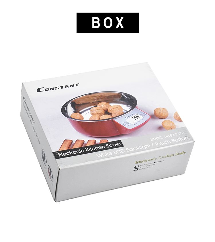 [Constant-237B]英文5kg碗厨房秤食物称厨房电子秤不锈铁锅式家用烘焙1g高精度详情6