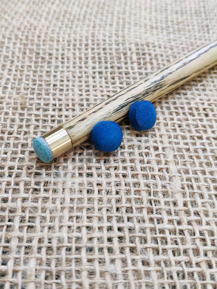 Blue billiard cue leather tip 12MM small tip cue gun tip snooker cue tip black eight-ball billiard cue leather tip billiards equipment Application Scenario
