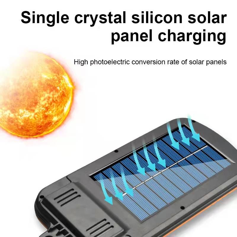 Solar-powered blue sensor street lamp, integrated garden lamp, remote-controlled outdoor street stall, new rural orange lighting lamp Application Scenario