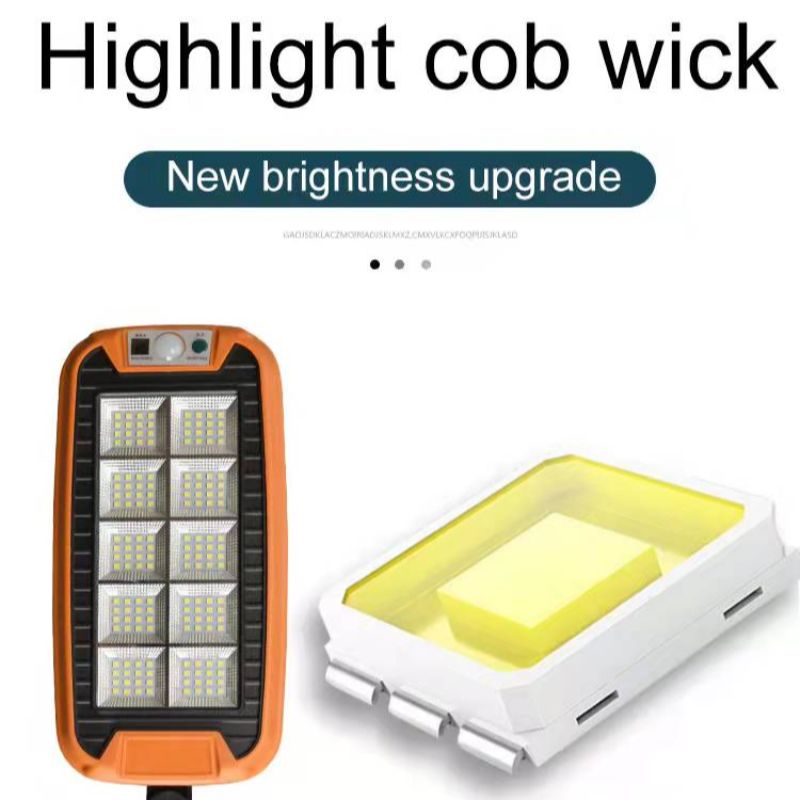 Solar-powered blue sensor street lamp, integrated garden lamp, remote-controlled outdoor street stall, new rural orange lighting lamp pic 3