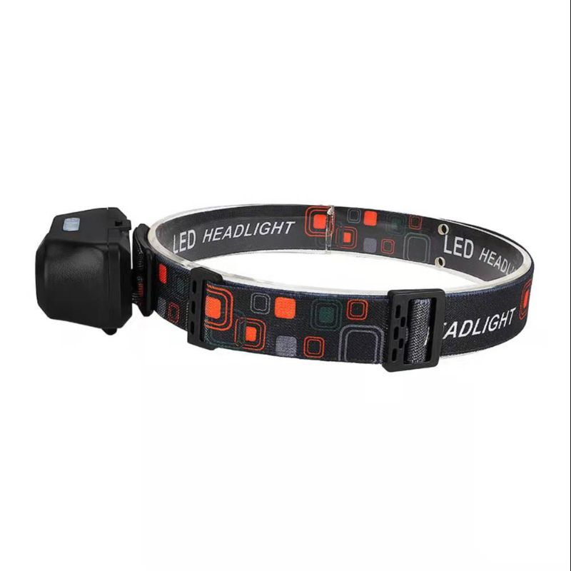 High-intensity LED sensor headlamp, dual light source, USB charging, outdoor camping lamp, mini plastic headlamp Specification image