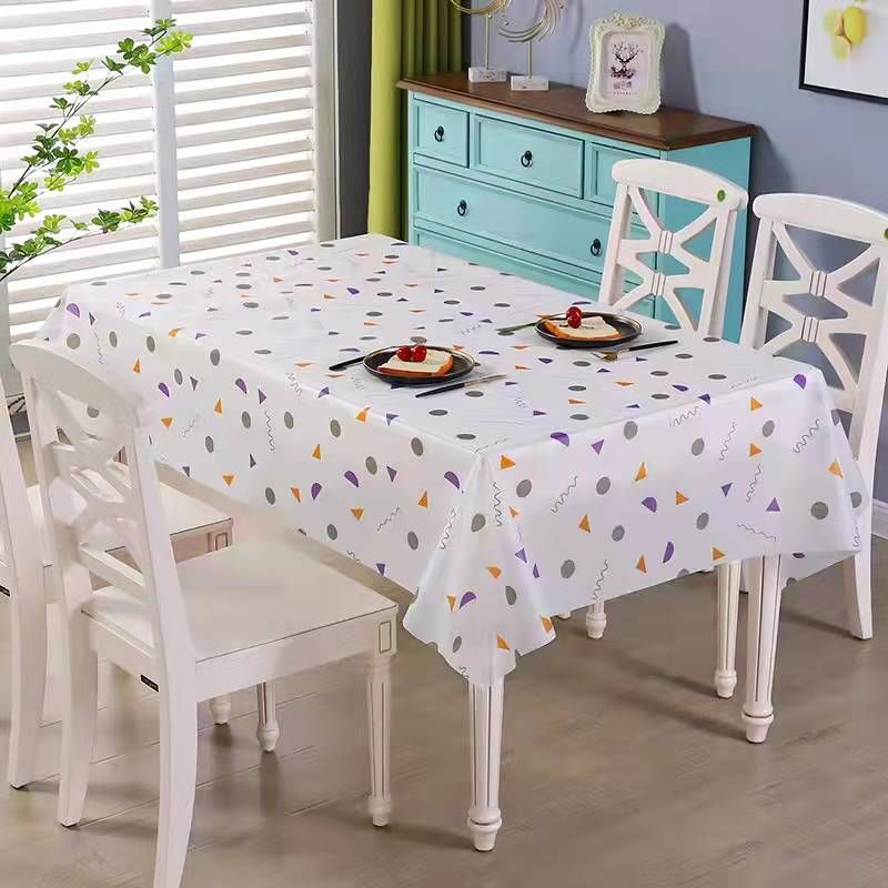 Hot-selling PEVA waterproof, no-wash round and rectangular tables, plant and flower tablecloths, disposable tablecloths for lazy people pic 17