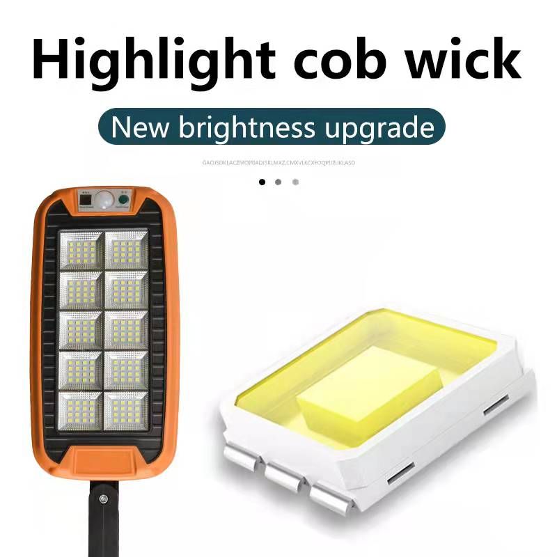 Solar-powered blue sensor street lamp, integrated garden lamp, remote-controlled outdoor street stall, new rural orange lighting lamp details Picture