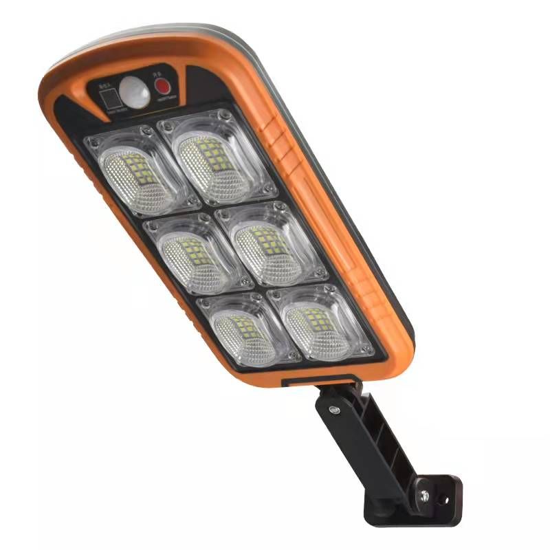 Solar-powered blue sensor street lamp, integrated garden lamp, remote-controlled outdoor street stall, new rural orange lighting lamp Item Picture