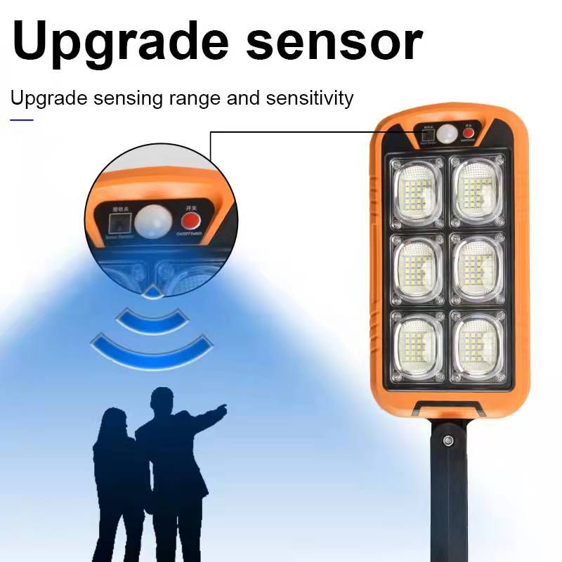 Solar-powered blue sensor street lamp, integrated garden lamp, remote-controlled outdoor street stall, new rural orange lighting lamp Specification image