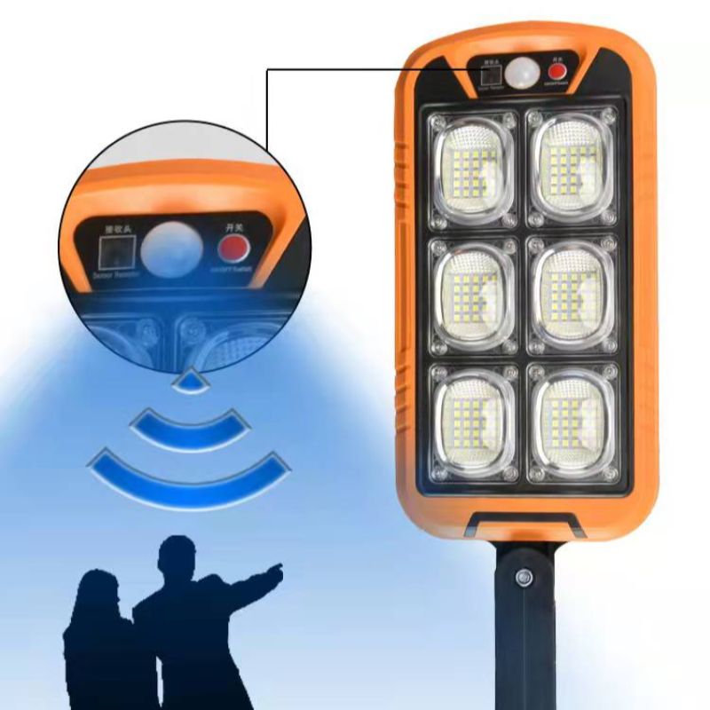 Solar-powered blue sensor street lamp, integrated garden lamp, remote-controlled outdoor street stall, new rural orange lighting lamp pic 6