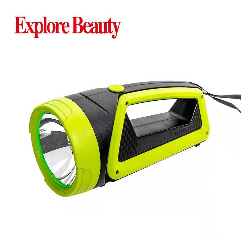 Cross-border best-selling high-power portable searchlight, outdoor camping light, USB with output and input red light warning light