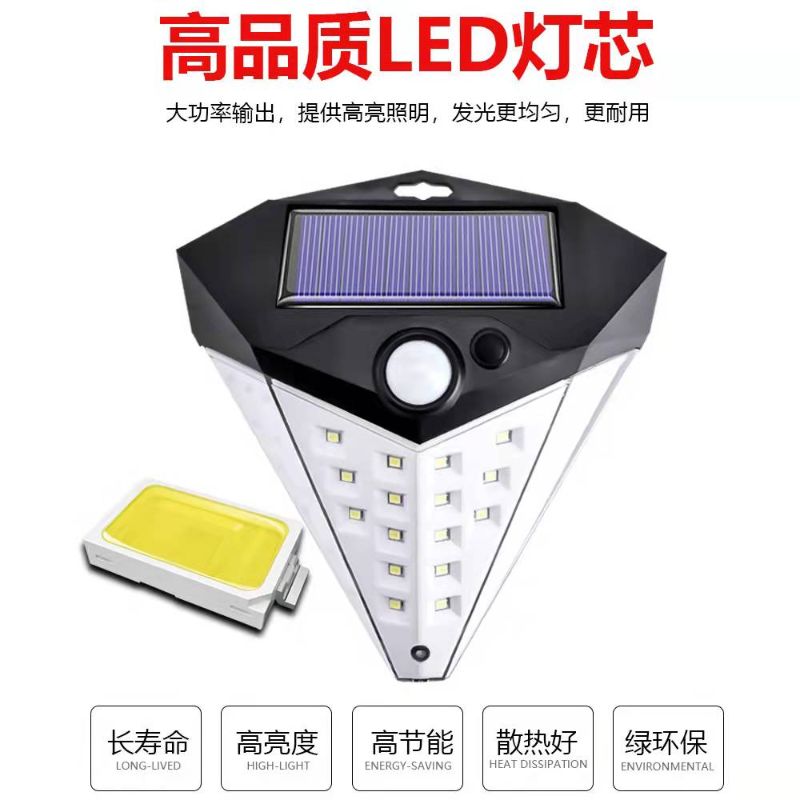 36LED solar sensor light, diamond human body intelligent sensor outdoor waterproof lighting, courtyard wall lamp street lamp Application Scenario
