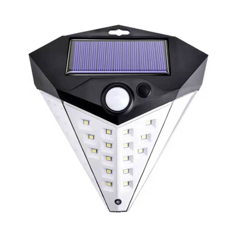36LED solar sensor light, diamond human body intelligent sensor outdoor waterproof lighting, courtyard wall lamp street lamp details Picture