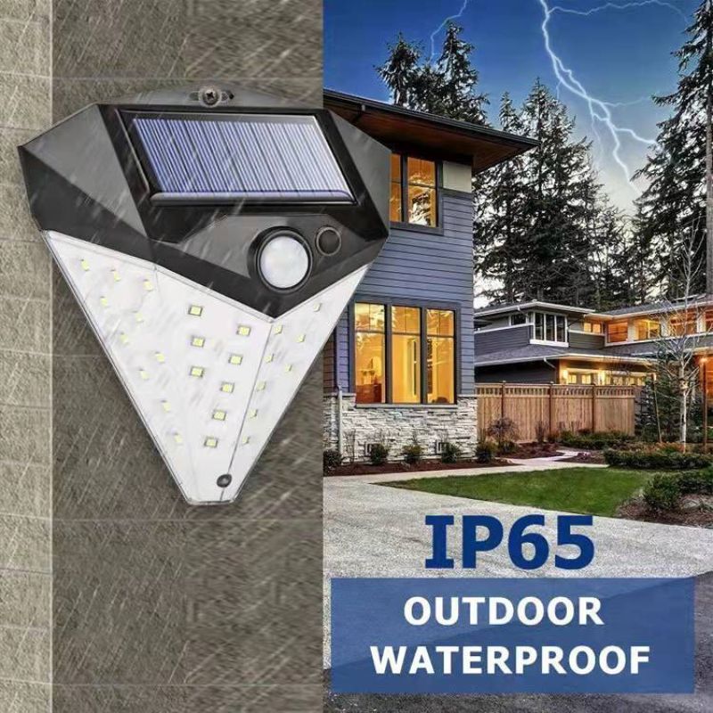 36LED solar sensor light, diamond human body intelligent sensor outdoor waterproof lighting, courtyard wall lamp street lamp Specification image